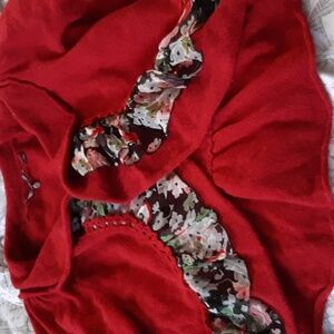 Anthropologie Knitted & Knotted ruffle cardigan